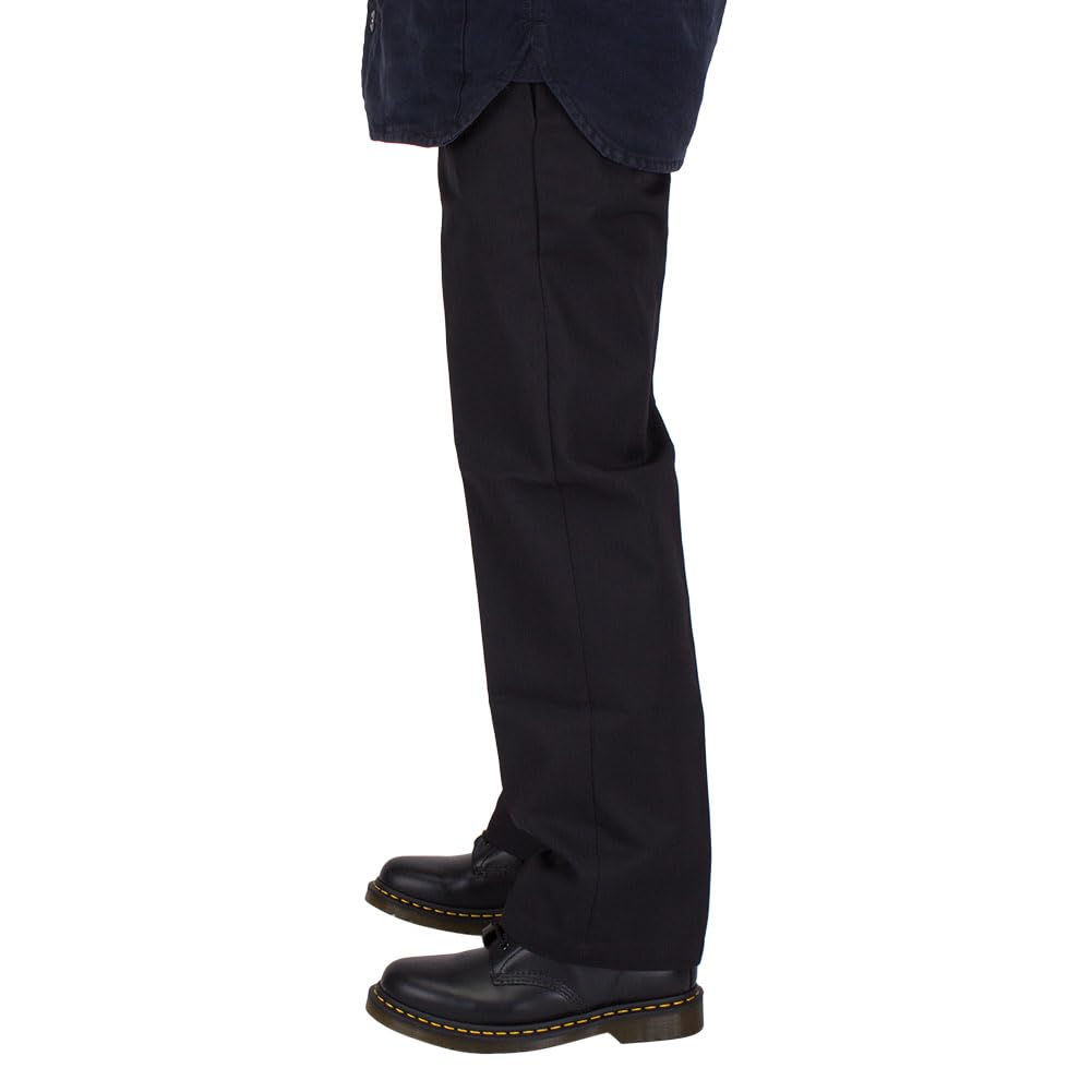 Dickies Slim Fit Low-Rise Pants WP873, Men's Work Chino Pants, Plus Sizes, Black (BK), W42L32 [Parallel Import]