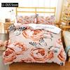 Rose Flower Butterfly Art Print Three Piece Bedding Set Fashion Children or Adults for Beds Quilt Covers Pillowcases Bedding Set
