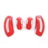 Car Seat Belt Buckle Adjust Frame Trim 4* For Jeep Compass 2017- Bright Red