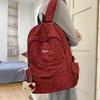 Schoolbag Leopard print canvas Student schoolbag Girl Spice Girl American backpack High value niche leisure travel backpack Large capacity