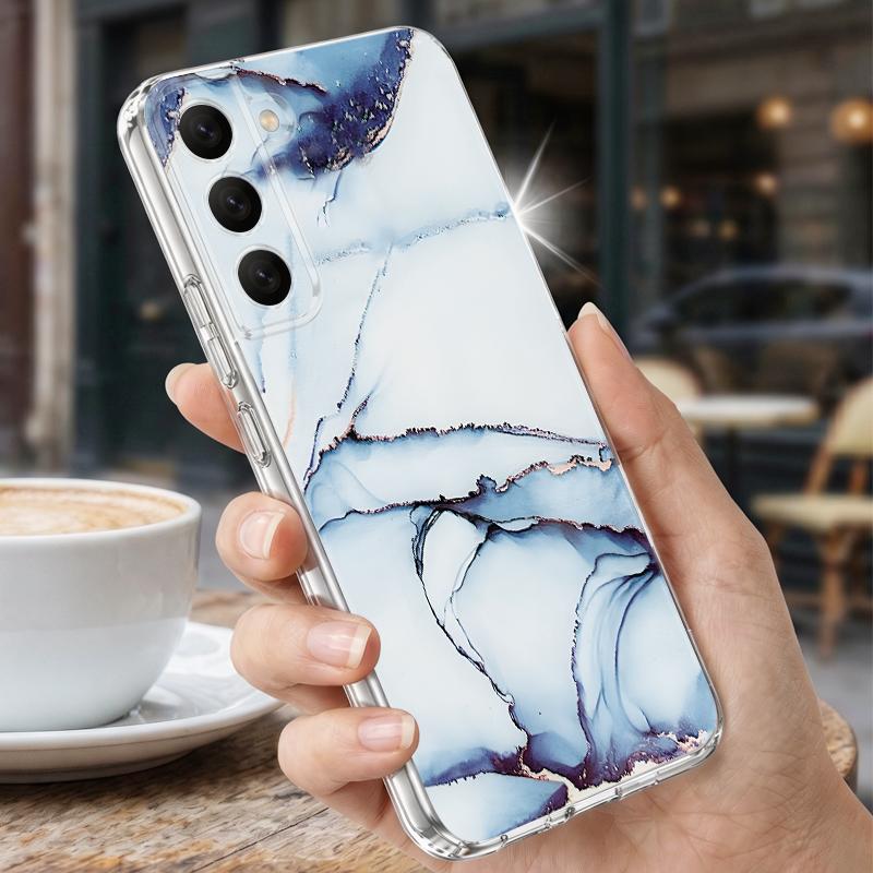 Geometry Marble Case For Samsung S26 Ultra S25 FE S24 S23 S22 Plus S21 A15 A25 A35 A55 A16 A26 A36 A56 A17 A37 A57 5G Clear TPU Soft Cover