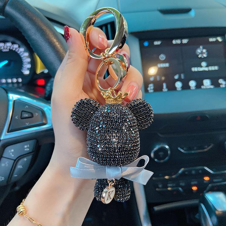 With Keychain Glamorous Teddy Bear Pendant And Diamond Chain Great Gifts For