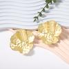 European and American Personality Versatility Exaggerated Metal Big Flower Stud Earrings Fashion Casual Temperament Trendy Street Photography