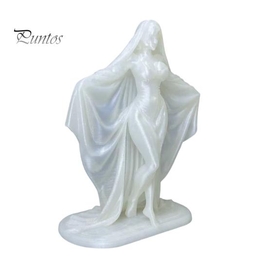 Halloween Sculpture Ornaments 3D Printed Goddess Statue, Gothic Minimalist Figurine, Modern Niche Home Accessories Mysterious for Office Desk