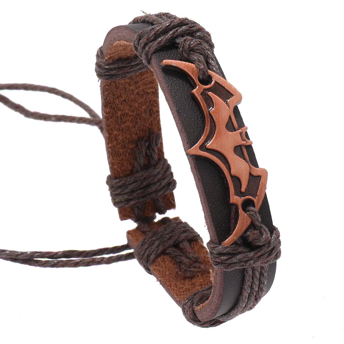 

Новый европейский и американский плетеный кожаный сплавной браслет - ювелирный аксессуар в анимационной тематике