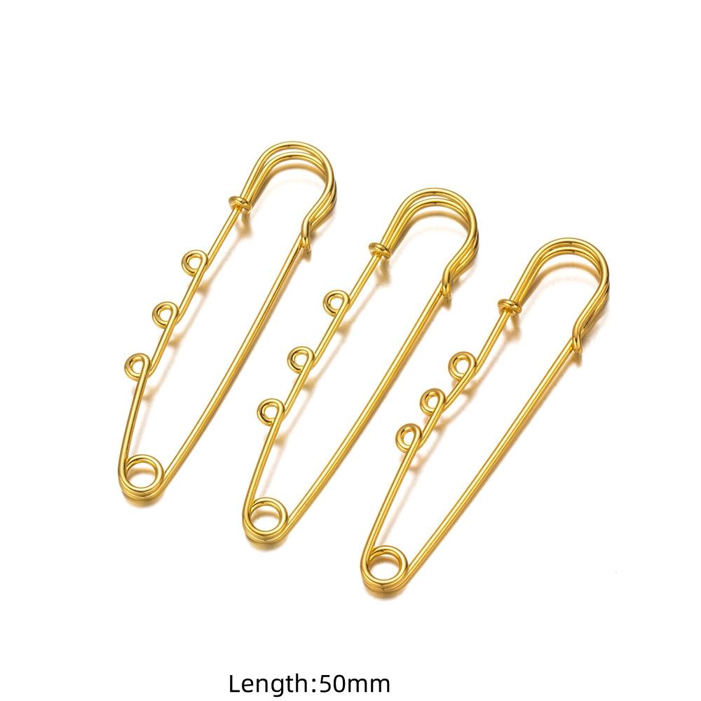 20pcs Heavy Duty Safety Pins Metal Brooch Pin Kilt Fasteners with 3 Loops for DIY Crafts Jewelry Making Arts Sewing Clothes