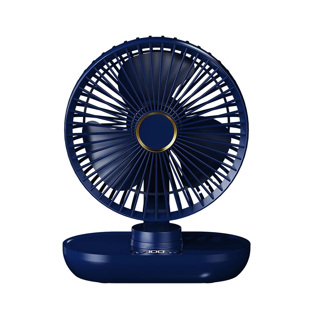 Portable Desk Fan Mini Desktop Fan Small Table Fan USB Rechargeable Quiet Air Circulator Electric Desk Fan with Digital Display