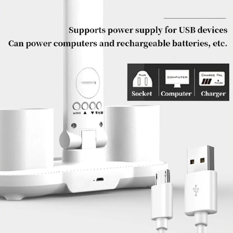 LED Ambient Light Lamp For Desk, 3200mAh Rechargeable Battery/USB Charging Table Lamp Fan for Study, Desk Reading Lamp