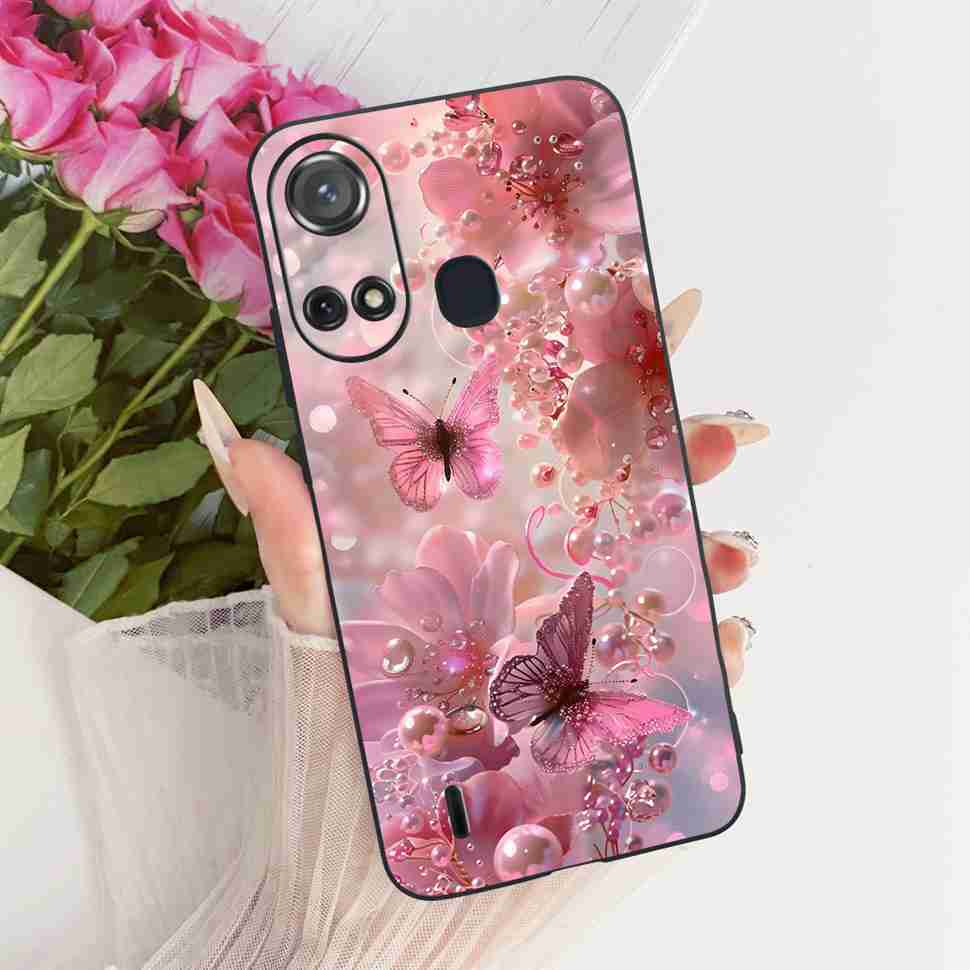 CAse For ITEL A58 Lite Silicone Soft Cover Capa For ITEL A58 A 58 Lite A58Lite New Fashion Butterfly Back Cover Bumper Capa