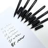 Professional Black Fineliner Pens Set - 6 Pieces (0.1mm To 2.0mm) with Brush Tip - Archival Ink