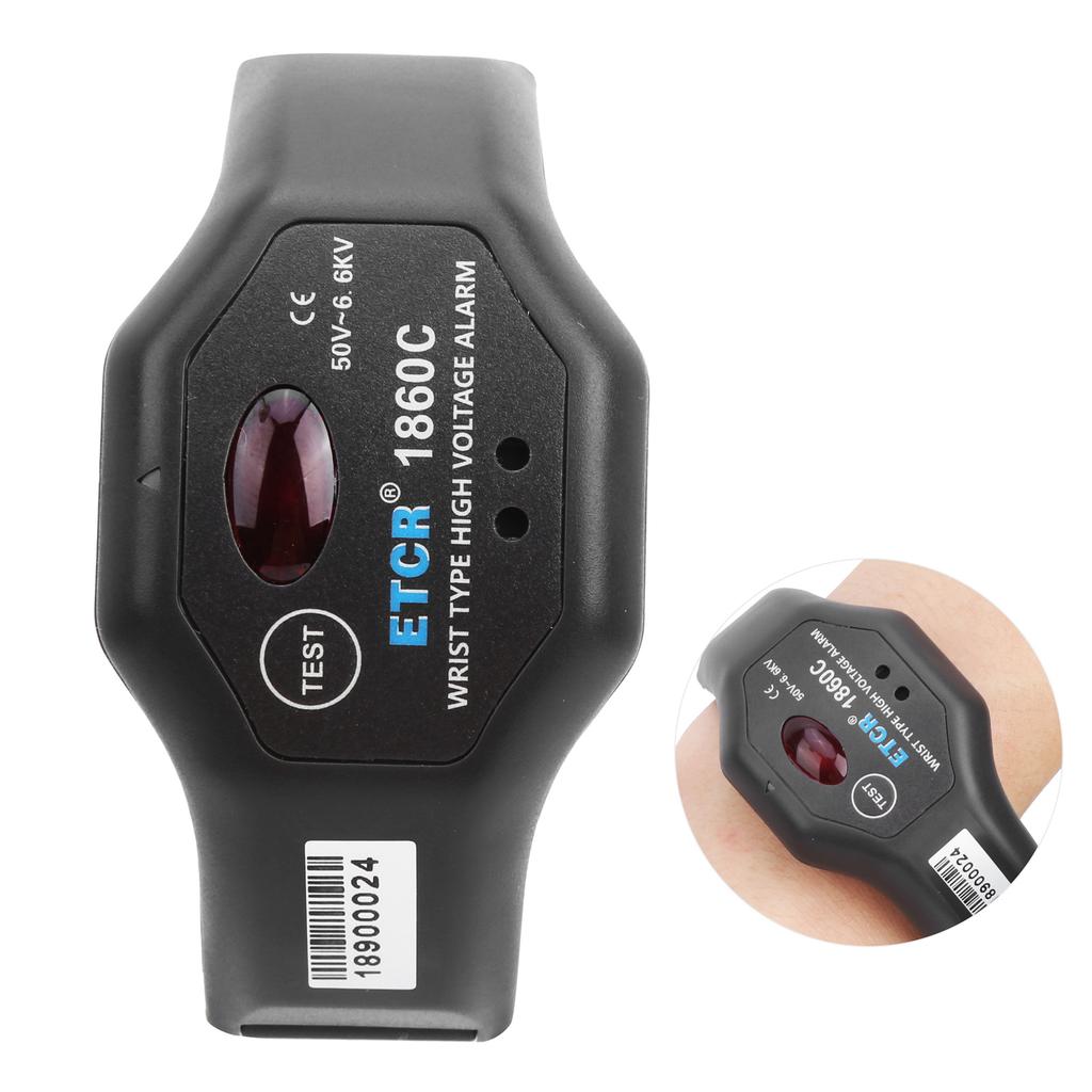High Voltage Detector ETCR‑1860C 50V‑6.6KV High Voltage Detector with Alarm Wrist Type High Voltage Alarm High Voltage Alarm