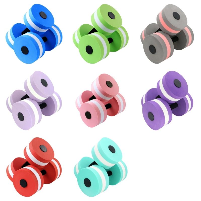 2Pcs Highly Density EVA Foam Dumbbell Aquatic Exercise Dumbells Fitness Barbells Water Fitness Exercises Equipment