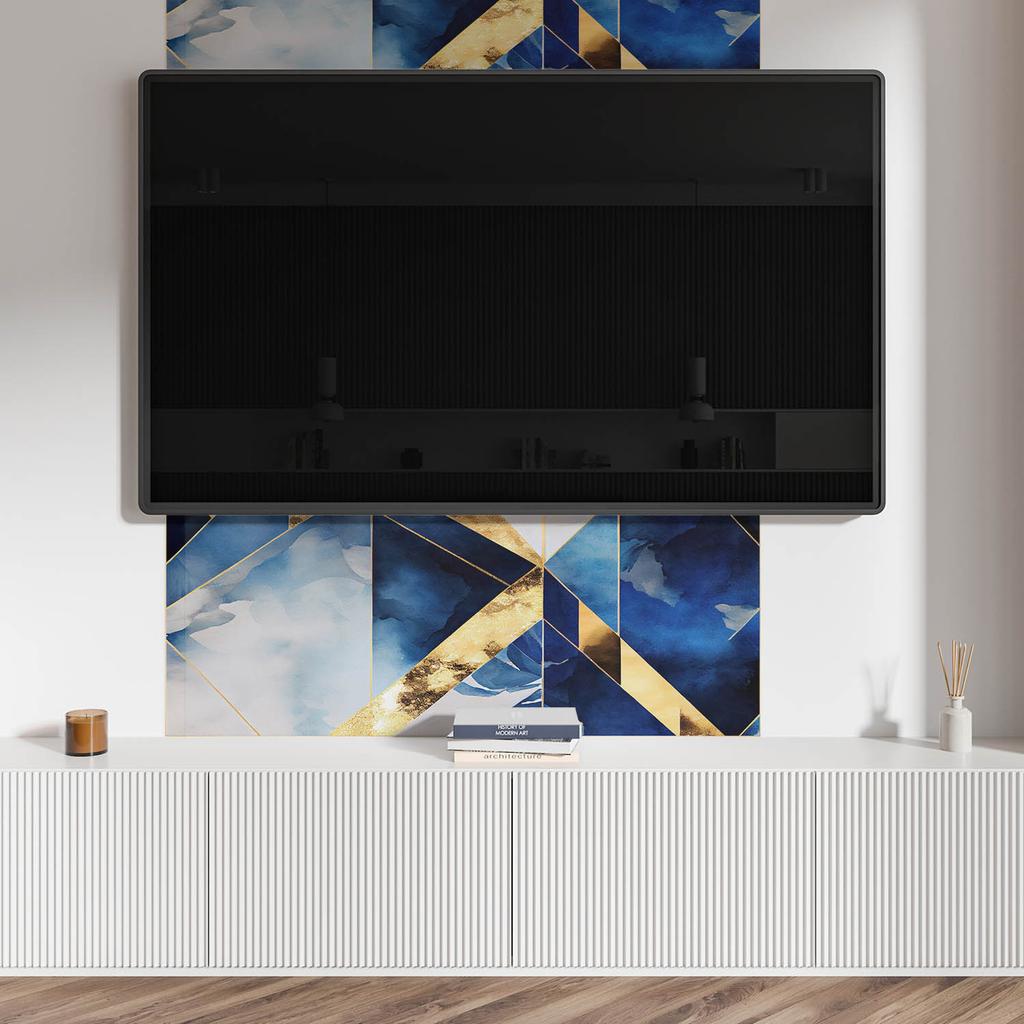Gotowy Do Montażu Panel Winylowy Z Dekoracyjnym Nadrukiem 120X60 Cm Geometria W Odcieniach