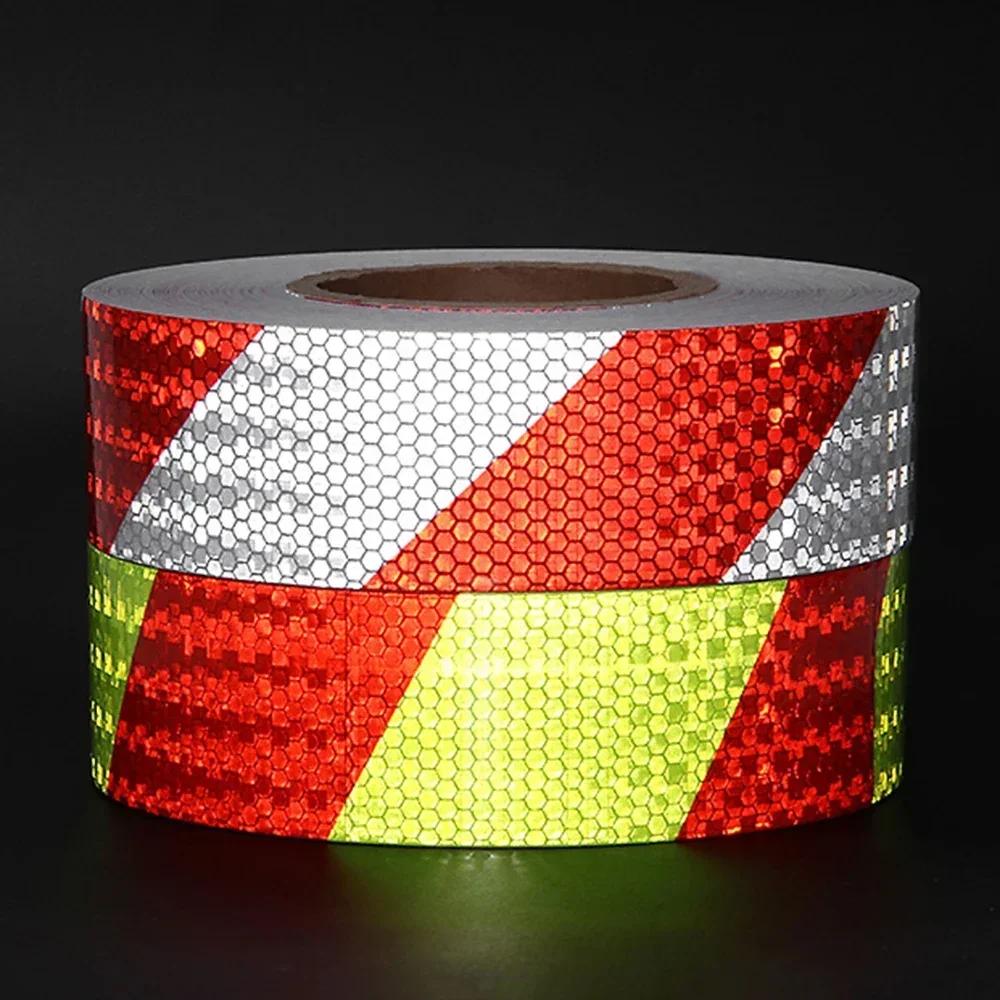 1 Roll Shining Reflective Safety Warning Tape Self Adhesive Twill Printing Reflective Tape for Car Truck Trailer