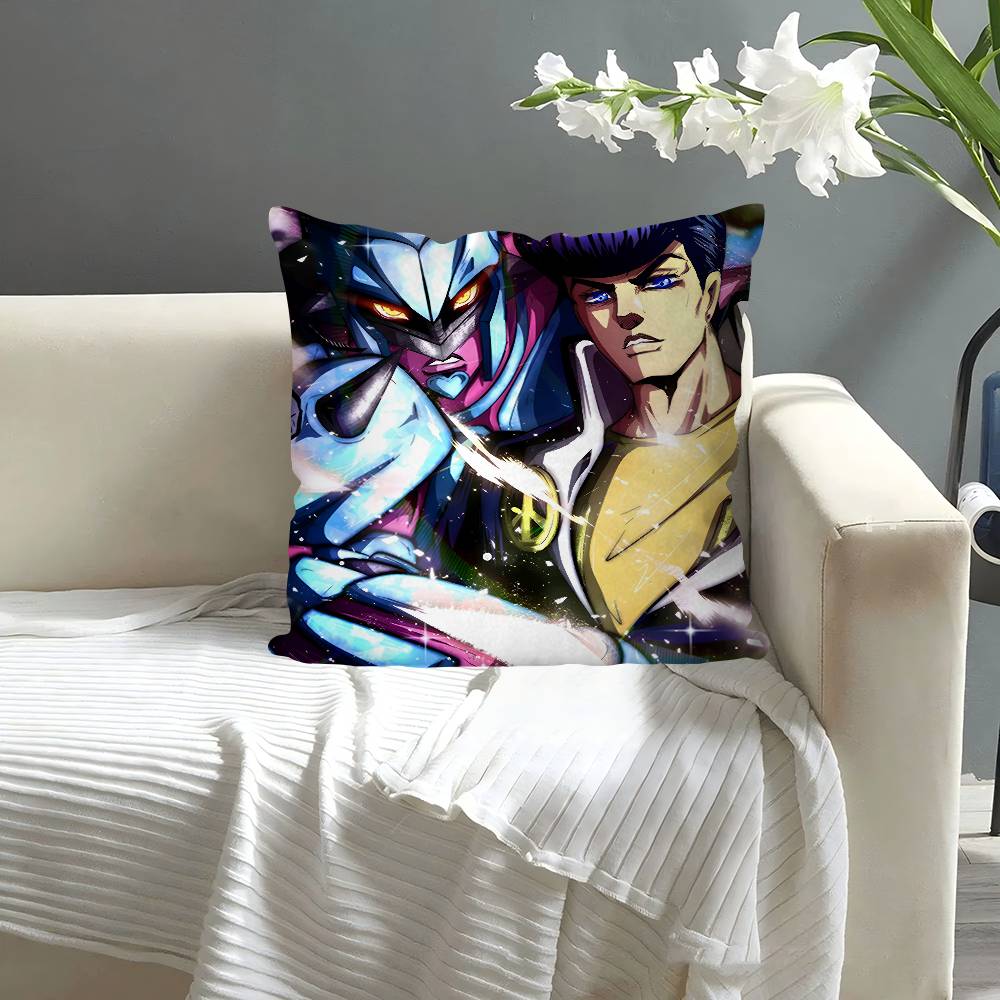 Anime JOJO Bizarre Adventure Pillow Case Square Pillow Bedroom Sofa Leisure Comfort Cushion Car Living Room Home Decoration