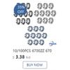 High Quality 10pcs ABEC-5 608ZZ Deep Groove Ball Bearing 608 Ball Bearing 608 2Z Metal Sealed 608 608Z 608ZZ 8*22*7MM