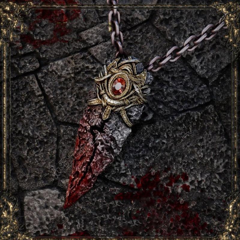 Dengfa Ring Peripheral Talisman Animal Claw Pendant Necklace Anime Game Merchandise Pendant Neck Chain Personalized Sweater Chain