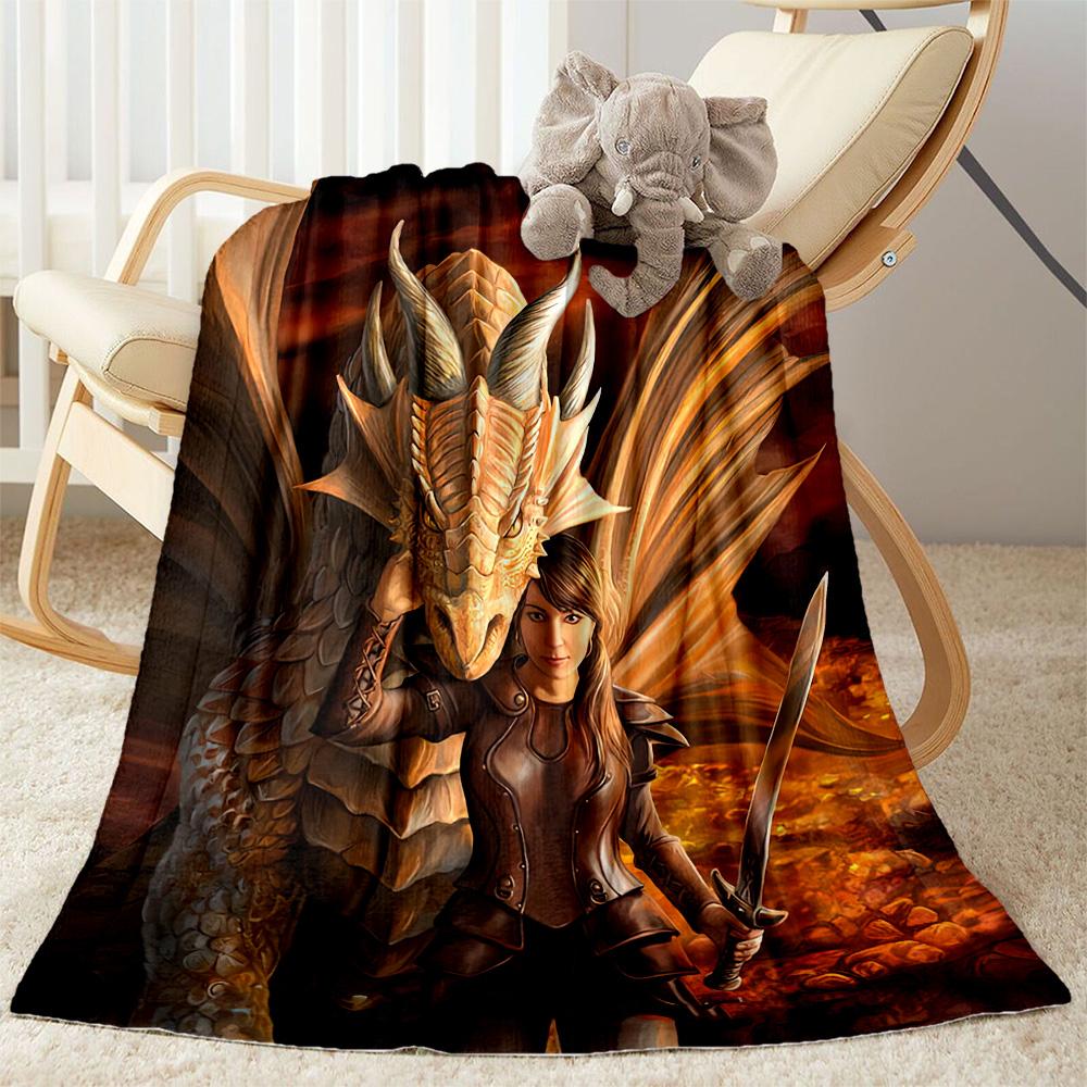 Gothic Style Blanket Soft Warm Cozy Perfect for Seaside Office Chair Four Seasons Universal Playful Design Best Holiday Gift for Friends Family