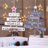 Christmas Wooden Christmas Tree Christmas Door Hanging Decorative Wind Chimes Letter Tag Pendant Christmas Bell Hanging