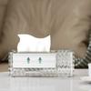 Luxury Tissue Box Paper Towel Holder Bathroom Napkin Toilet Paper Dispenser Desktop Plastic Storage Box Home Decor Ornaments