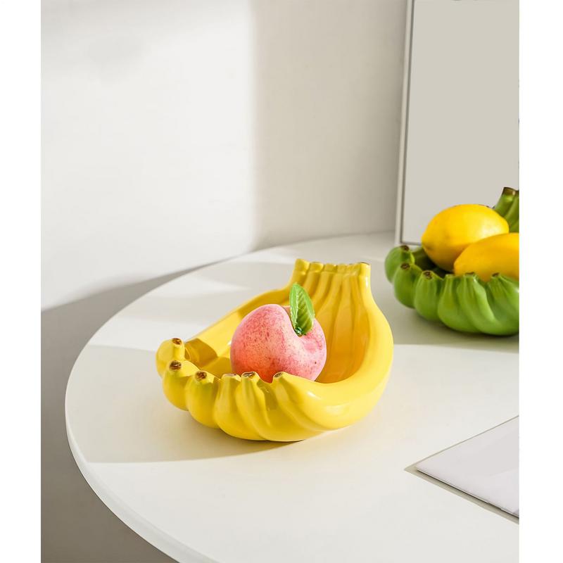 Ceramic Banana-shaped Ceramic Bowls Exquisite Snacks Snacks Decorative Plate Restaurant Hotel Storage Tray Home Decoration