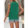 Elegant Spring Summer Solid Color Sleeveless Top Women Pulovers Blouses