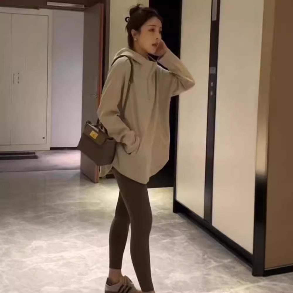 2024 Women's Korean-Style Oversized Hooded Sweatshirt - American & European Autumn Fashion