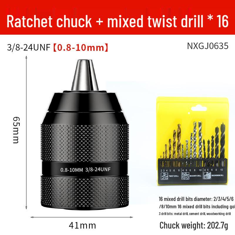Universal Electric Drill & Screwdriver Converter: Self-Locking Ratchet Head