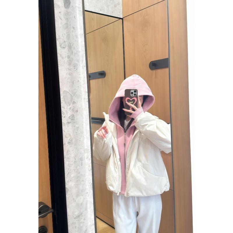 Lulu Sporty Women's Hooded Windproof Cotton Jacket - Casual, Versatile, High-End Outerwear