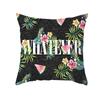 Plant Flower Creative Letter Pattern Printing Cover Car Sofa Cushion Cover Luxury Home Decoration Cushion Cover