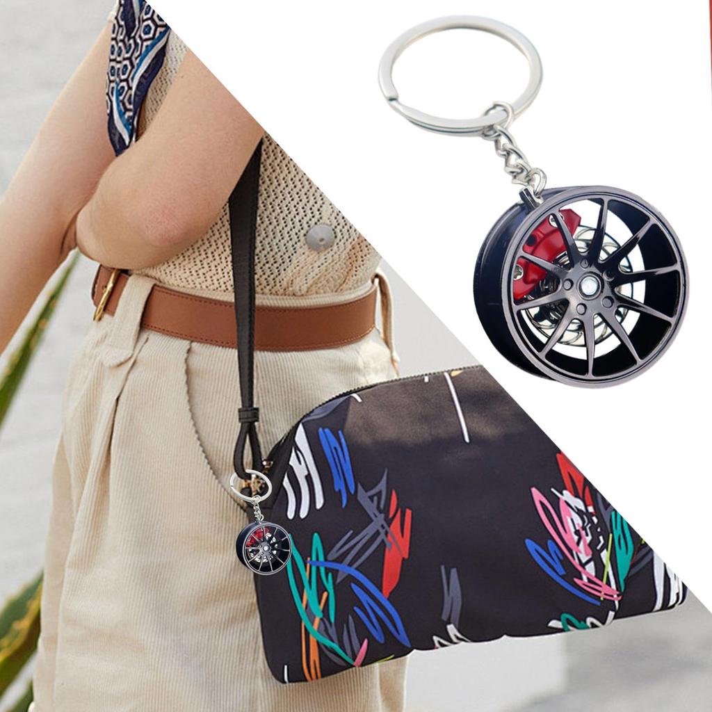 Wheel Hub Metal Keychain, Wheel Hub Keychain | Metal Wheel Rim Keychain - Creative