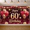 60th Birthday Backdrop Sparkle Details Banner Birthday Background Gift Box Elements 60th Birthday Display For Family Gatherings