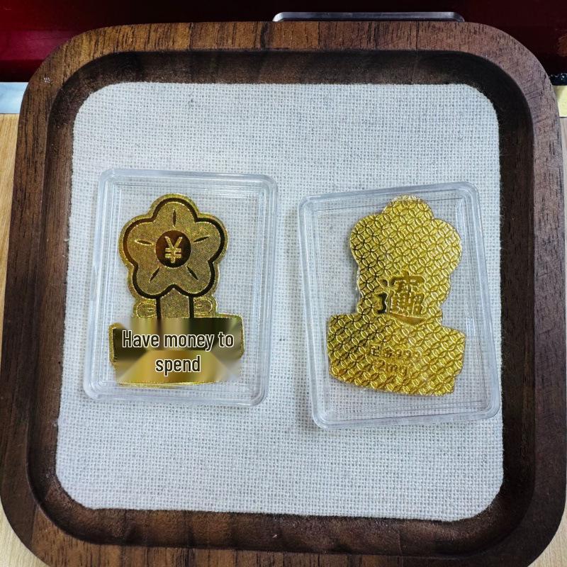 Pure Gold 999 Wealth-Boosting Mobile Phone Sticker - 2mg Gold for Daily Prosperity