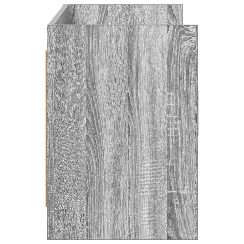 TV Stand 130 x 33 x 47 cm Grey Sonoma Particleboard