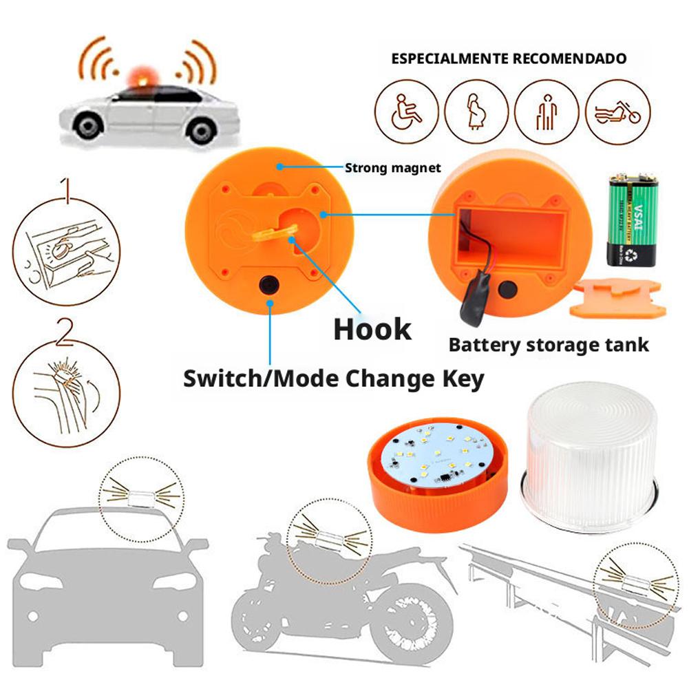 Car Emergency Beacon Light V16 Magnetic Induction Strobe Flashing Warning Light Safety Signal Lamp Auto Accessories
