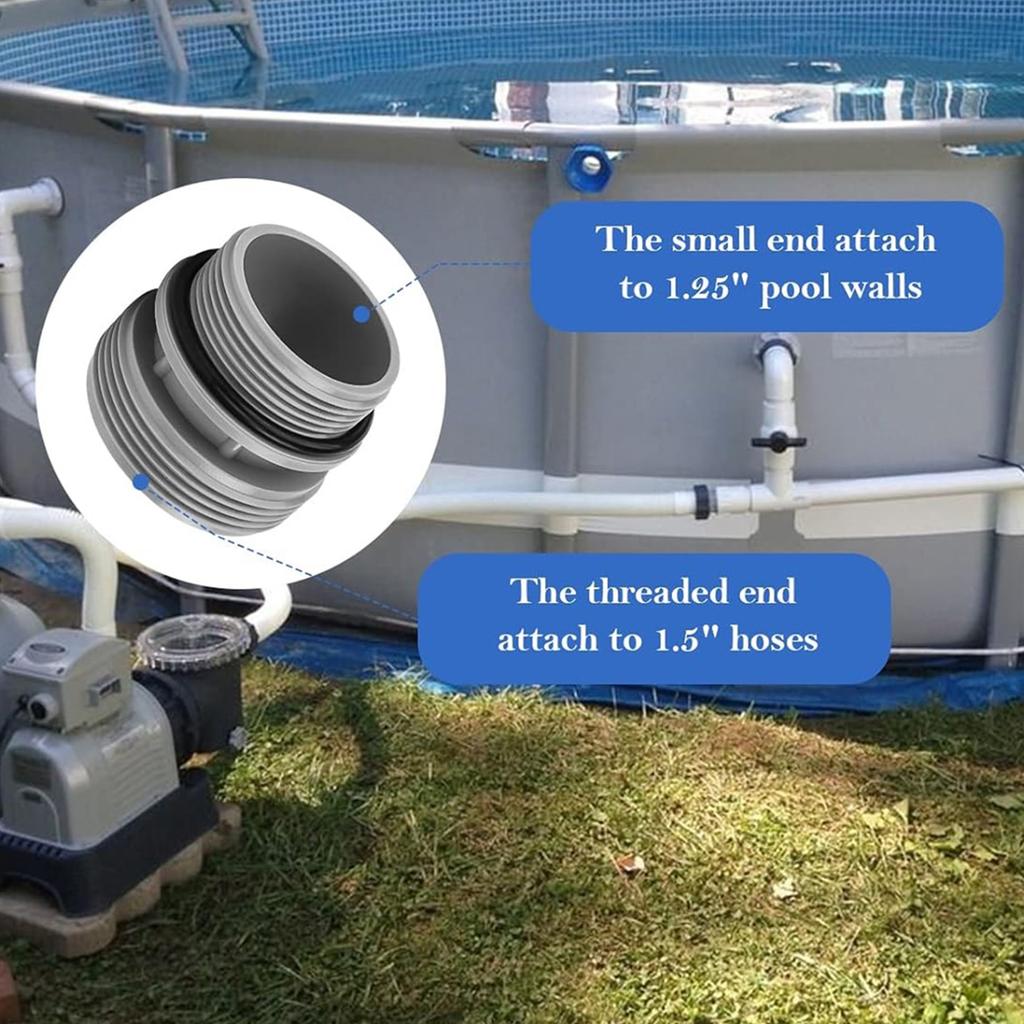 Pool Pump Adapter Kit Pool Hose Conversion Kit Swimming Pool Hose Converters Plastic Material Hose Fittings for Pool