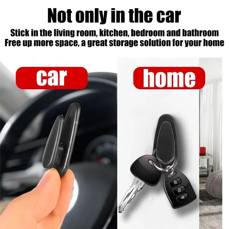 Mini Car Hooks Automatic Dashboard Hanging Strong Adhesive Hooks Car Interior Cable Organizer Storage Hanger Auto Home Dual-use