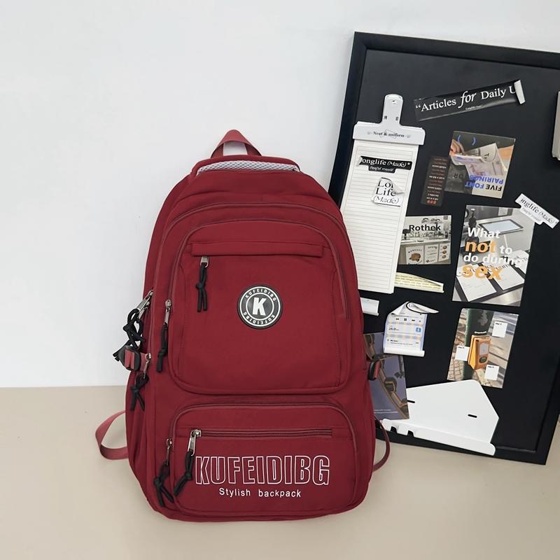 Men Large Capacity Backpack Middle School Student Schoolbag Women Travel Backpack