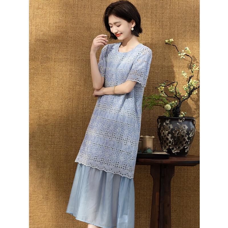 Demana Embroidered A-line Cotton Summer Dress