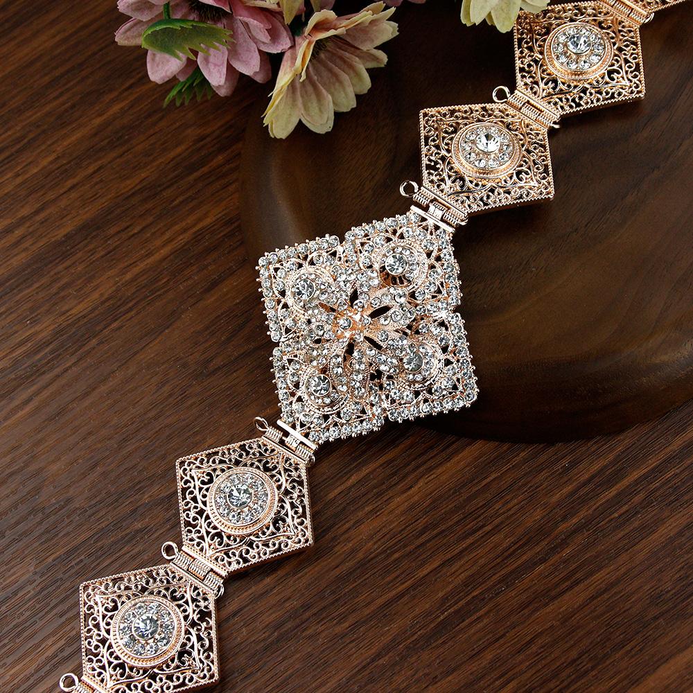 2023 French Gold Women's Belt Chain Crystal Metal Belt Wedding Belt Length Is Adjustable