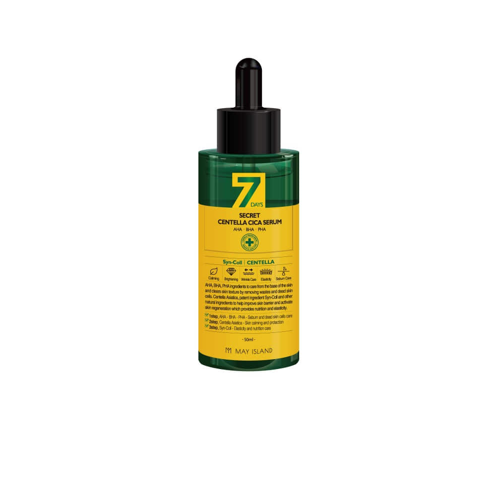 May Island 7 Days Secret Centella Cica Serum 50ml | Soothing & Hydrating Facial Serum for Sensitive & Blemish-Prone Skin