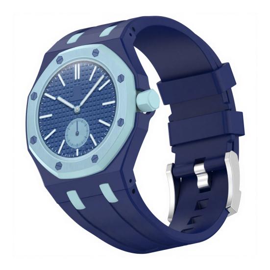 Silicone Watch Bands, Quick Release Watch Strap with Stainless Steel Buckle, Waterproof Smart Watch Strap for Men Women