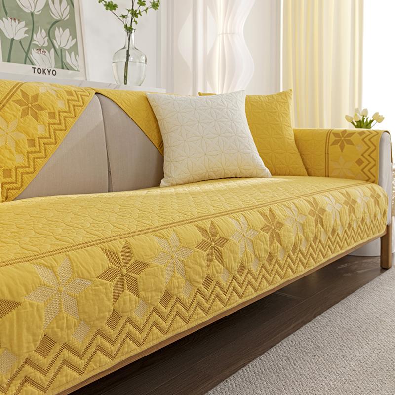 Pure Cotton New Sofa Cushion, All-season Universal Anti Slip Seat Cushion, All Cotton Simple Modern Sofa Cover, Towel Cover Cloth