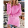 Women's Sweaters Comfortable Long Sleeve O Neck Casual Solid Color Vintage Knitted Female Elegant Winter Pullover Warm Sweaters