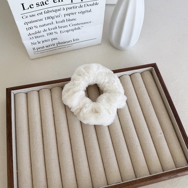 Herbst/Winter Plüsch Haargummis - Groß Süße Milchtee Farbe für Frauen