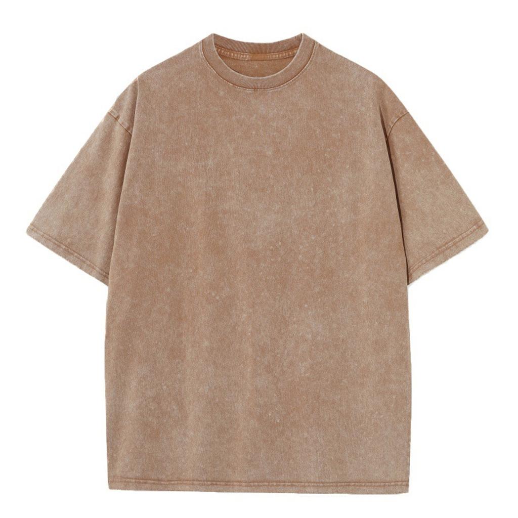 Heavy Fabric Vintage Men Oversized Tees 2023 Summer Short Sleeve Casual O Neck Man Tshirt Acid Washed T-shirts Tops