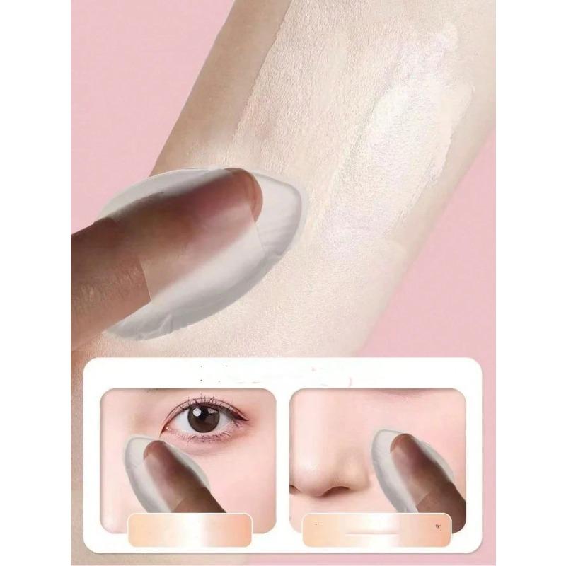 1/2 Pezzi Spugnetta per Trucco in Silicone, Puff Cushion Trasparente Jelly di Cristallo a Base d'Acqua per BB Cream, Spugnetta Trasparente per Fondotinta, Non Assorbente