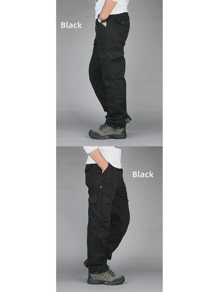 Men's Multifunctional Outdoor Cargo Pants - Multi-Pocket Tactical Trousers for Hiking & Travel
