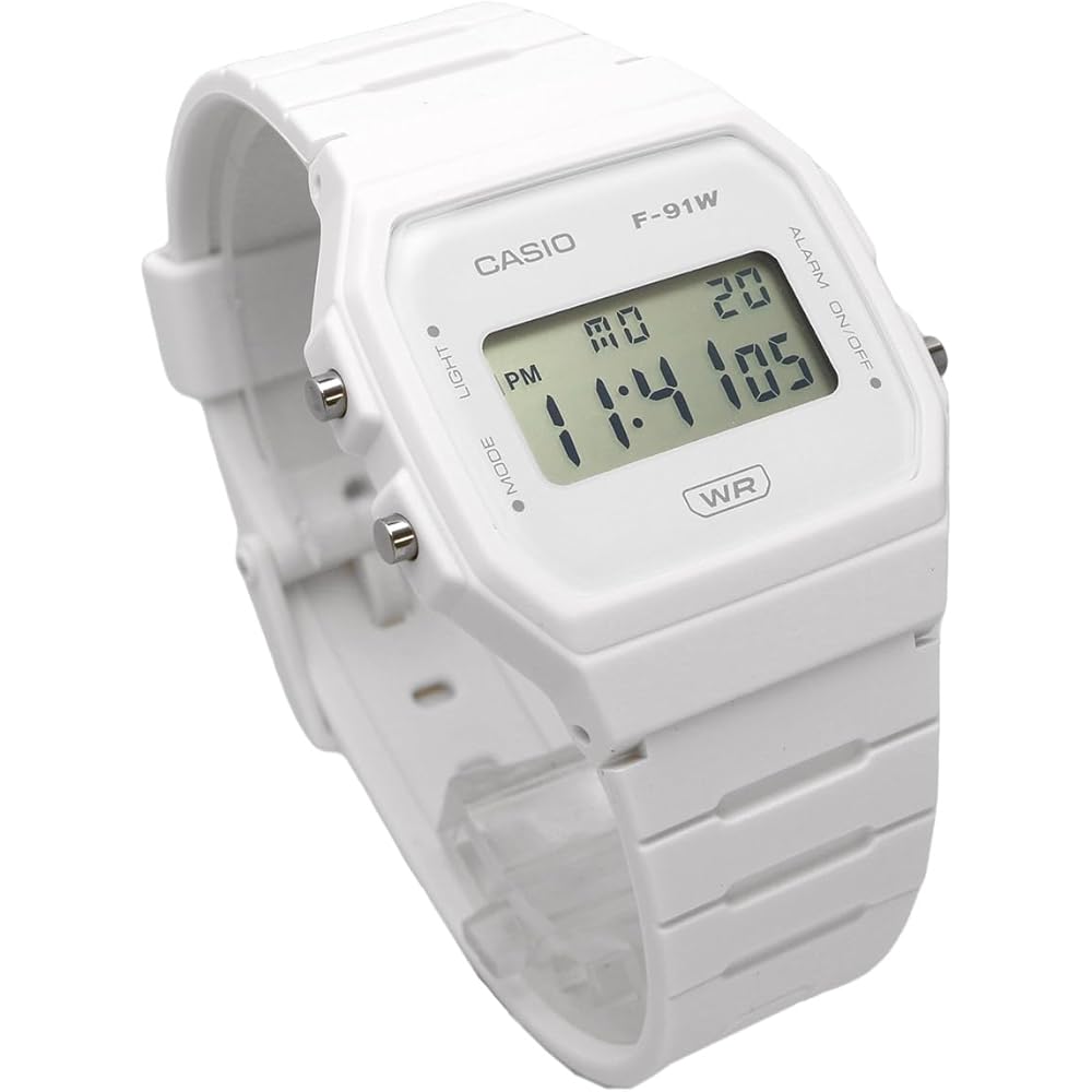 Casio F-91WB-7A Unisex Digital Watch Biomass Plastic Band White Simple Packaging
