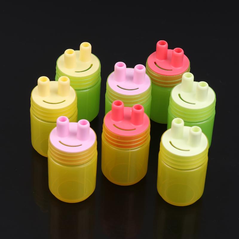 Herbal Inhalant Inhaler Accessory Two Nostrils Sticks Inhaler Tubes Cap Portable Reusable Nasal Inhaler Nasal Suction Cap Bottle